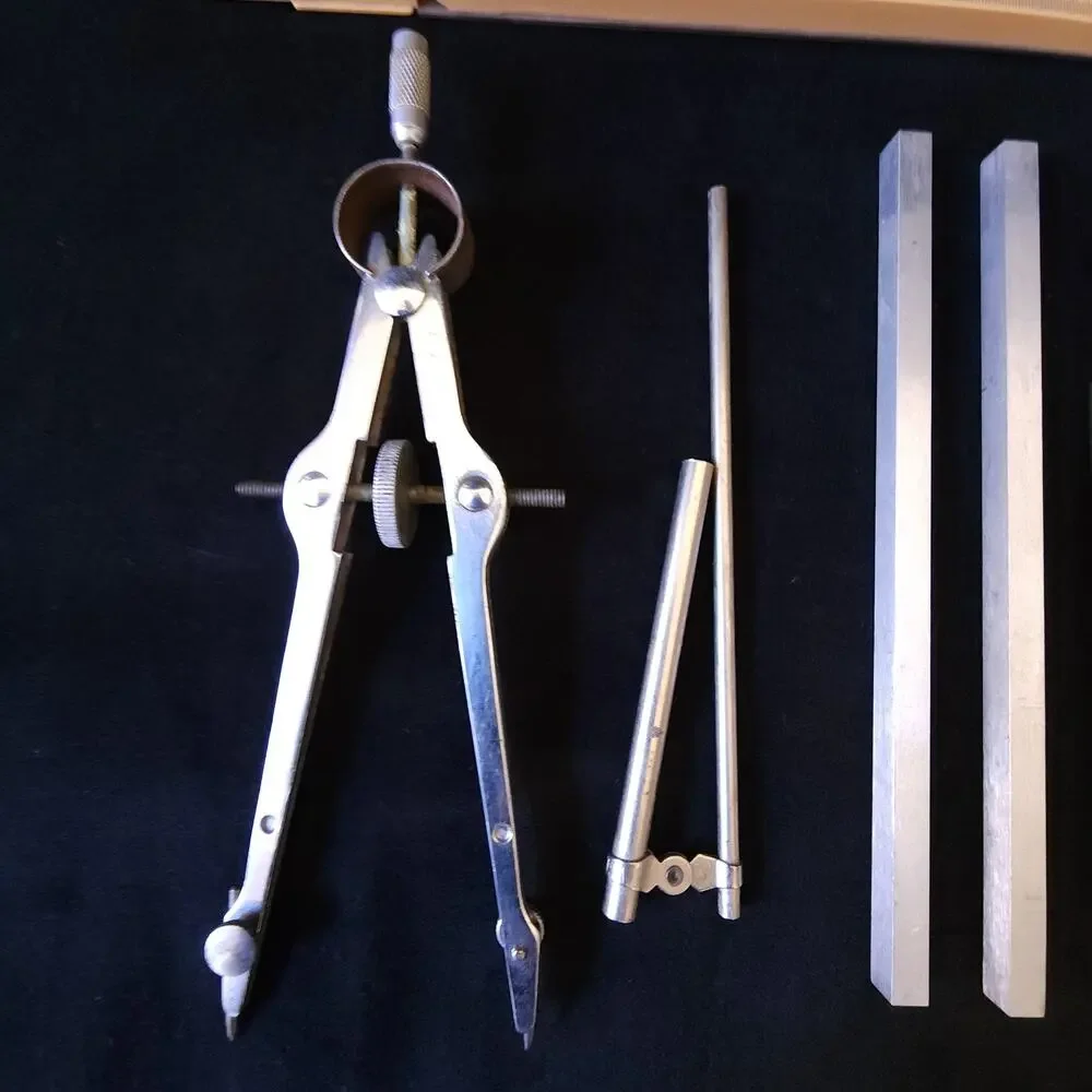 Vintage Tacro Circle Drafting Beam Instrument Tool Set 40
